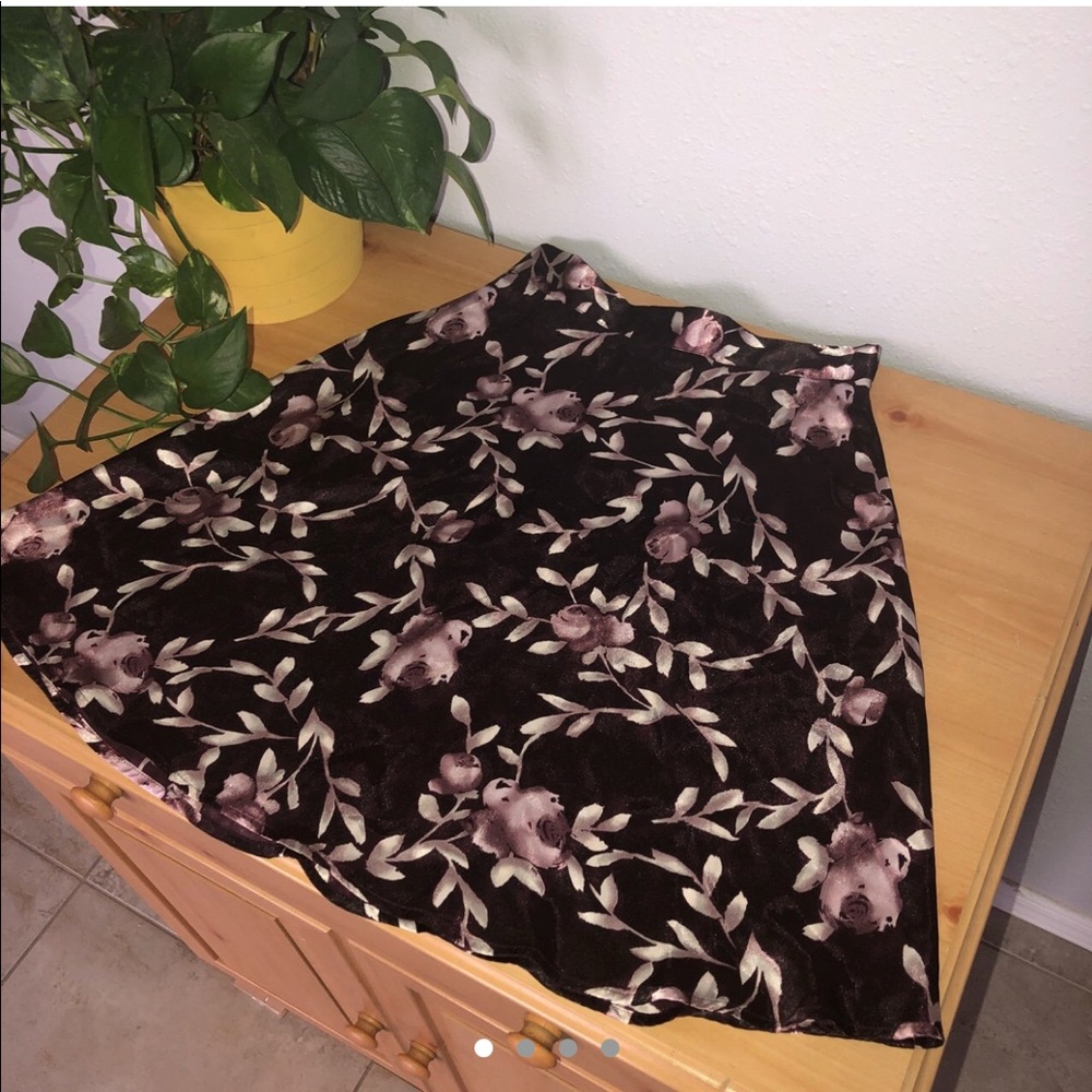 Floral Print Mini Skirt